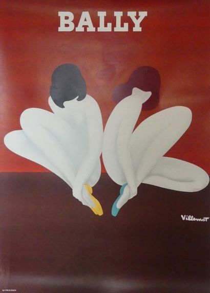 VILLEMOT Bernard (1911-1990) BALLY.THE LOTUS. "LES FEMMES FLEURS".1973Imp I.P.A,...