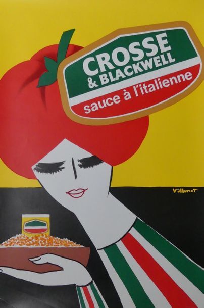 VILLEMOT Bernard (1911-1990) (3 affichettes) CROSSE& BLACKWELL - EXPOSITION D’AFFICHES...