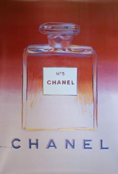 WARHOL Andy (d’après) CHANEL N° 5.circa 1997 Poster after a serigraphy by Andy Warhol...