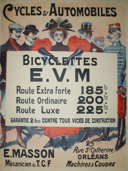 ANONYME CYCLES & AUTOMOBILES.”BICYCLETTES E.V.M”. Sans mention de l’imprimeur - 78...