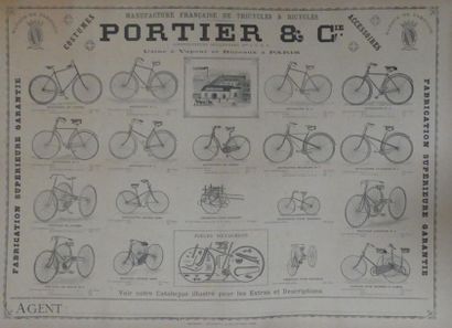 ANONYME (2 affiches) THE St.GEORGE’S CYCLES et PORTIER Imprimerie Gaffré Fils, Paris...