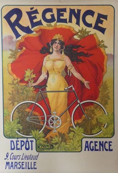 CELOS E. RÉGENCE.”Dépôt, 9 Cours Lieutaud, Marseille”. Vers 1900 Affiches Kossuth,...