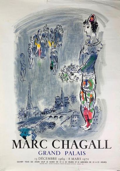 DIVERS (7 affiches) AMBROSI (1980) (projet)-CARZOU-CAVAILLES-CHAGALL (2)-GROMAIRE-MIRO-...