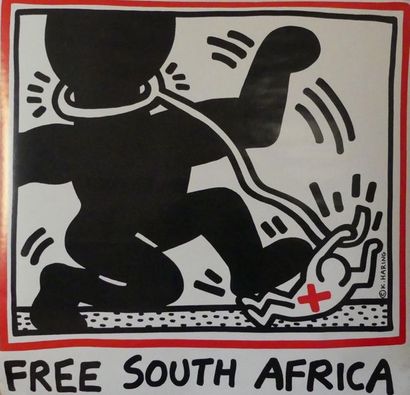 HARING KEITH (1958-1990) FREE SOUTH AFRICA. 1985 K.Haring (offset-copyright) -122...
