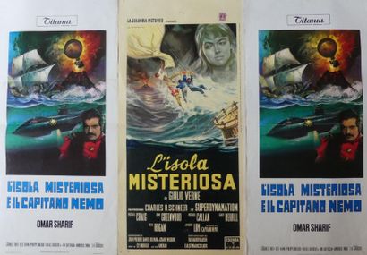null L'ISOLA MISTERIOSA (8 posters, flyers and documents) Columbia Pictures.L'ISOLA...