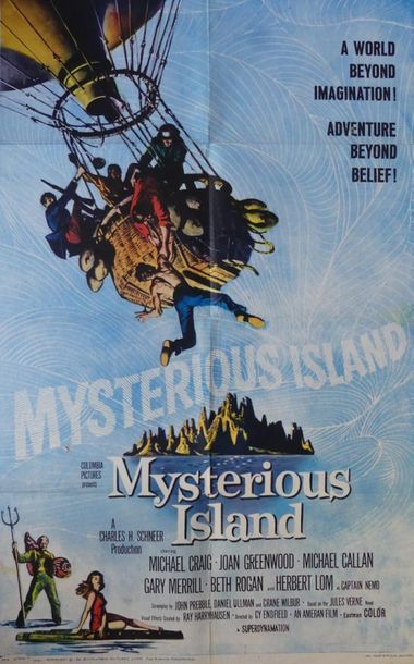 null MYSTERIOUS ISLAND (3 affiches)Columbia Pictures.MYSTERIOUS ISLAND d’après l’oeuvre...