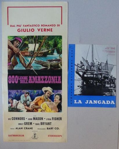 DIVERS ( 6 affiches et documents) 800 PLACE ON AMAZONA-LA JANGADA- A CAPTAIN OF FIFTEEN...