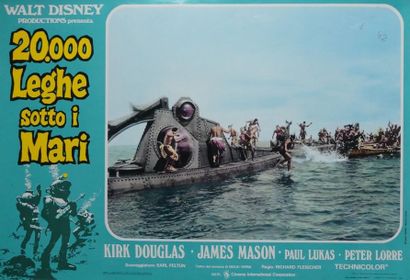 WALT DISNEY PRODUCTIONS (8 affichettes) Walt Disney Productions presenta “20.000...