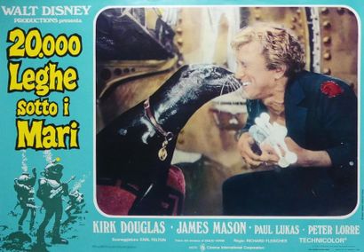 WALT DISNEY PRODUCTIONS (8 affichettes) Walt Disney Productions presenta “20.000...