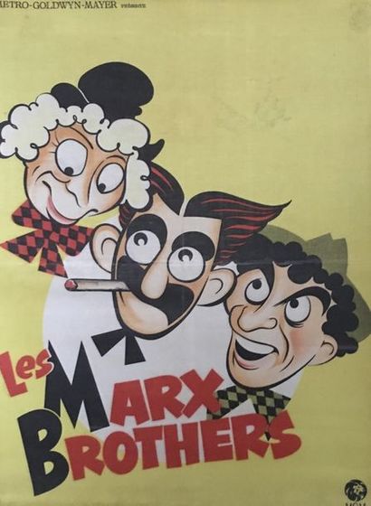 DIVERS CINÉMA (6 affiches) LES MARX BROTHERS (plasticized) -AVORIAZ 84 - CANNES 1996...