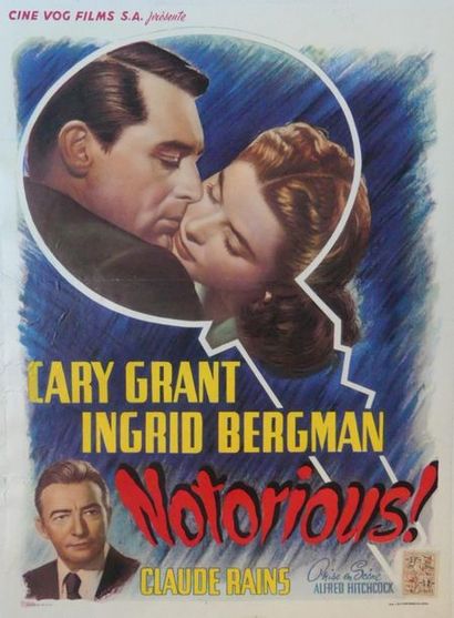HITCHCOCK ALFRED NOTORIOUS !. Film avec Ingrid Bergman et Cary Grant. Imprimé en...