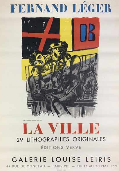 LÉGER Fernand (1881-1955) Musée d’Art Moderne.LE TRAVAIL(1951) & Galerie Louise Leiris.”LA...