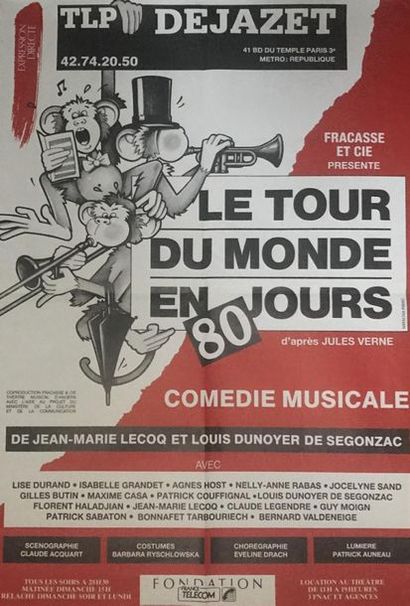 Jules VERNE (3 affiches) LE TOUR du MONDE EN 80 PRODUITS - LE TOUR DU MONDE en 80...