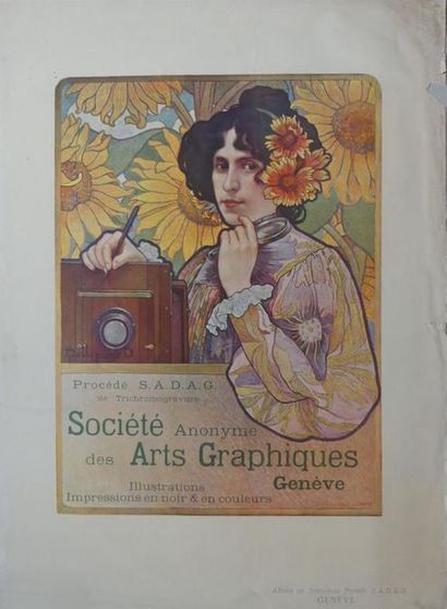 DELLEPIANE David (1866-1932) SOCIÉTÉ ANONYME DES ARTS GRAPHIQUES, Geneva. 1899 Poster...