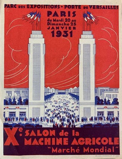 DIVERS (6 affichettes) Parc des Expositions - Porte de Versailles.”Xe SALON de la...