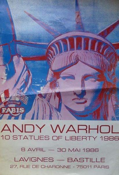 WARHOL Andy (1928 -1987) 10 STATUES OF LIBERTY - LAVIGNES - BASTILLE, Paris. Avril-Mai...