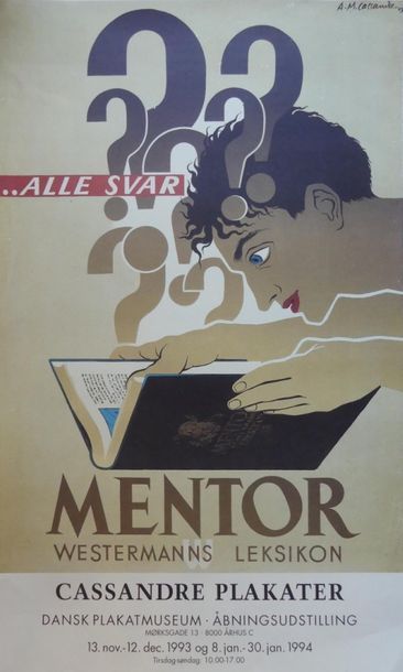 CASSANDRE (d’après) MENTOR.1994 100 x 64 cm - Non entoilée, bon état (déchirures...