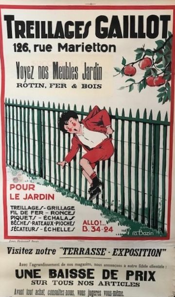 D’YLEN Jean (d’après) - BAZIN & ANONYME (4 affiches) JEANNE D'ARC - MONASTINE- BRETELLES...