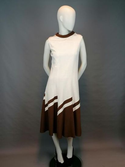 André POPLIMONT Dress André POPLIMONT from the 70's, in wool, size 40, very good...