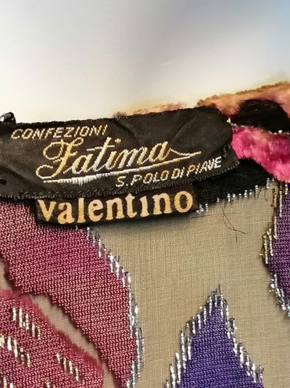 VALENTINO Haut de la confection FATIMA pour VALENTINO en soie dévorée, des années...