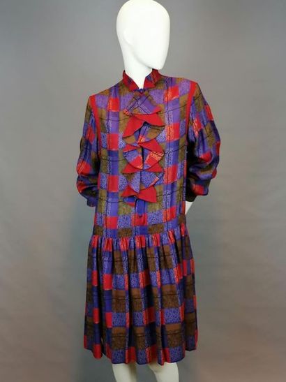 Ted LAPIDUS 70/80's dress TED LAPIDUS Boutique Haute Couture in polyamide wool, size...