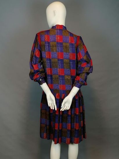 Ted LAPIDUS Robe des années 70/80 TED LAPIDUS Boutique Haute Couture en laine en...