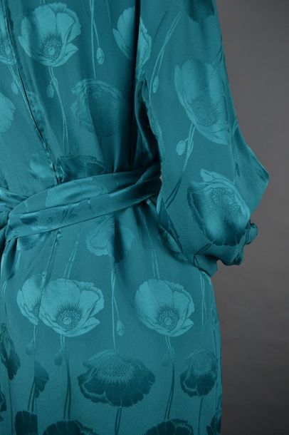 SORELLE FONTANA Robe en soie brochée de la maison SORELLE FONTANA, taille 38/40 année...