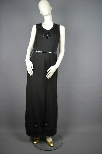 LUIS MARI NICE Space age 1960/70 jersey and vinyl space age dress from LUIS MARI...