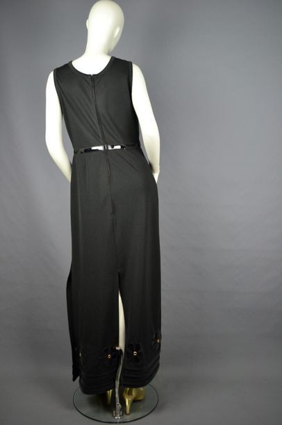 LUIS MARI NICE Space age 1960/70 jersey and vinyl space age dress from LUIS MARI...