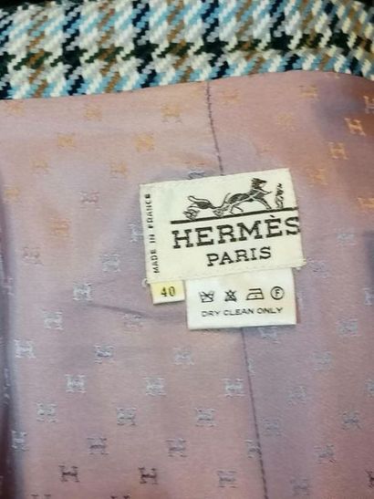 HERMES jupe HERMÈS en laine et soie, doublure soie, taille 36, Parfait état année...