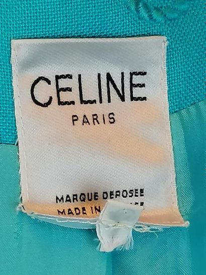 CELINE Veste longue de la maison CÉLINE en coton, taille 40, boutons signés CÉLINE...