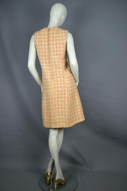 MODE VINTAGE wool dress, 60's dressmaker's work, size 38, very good condition,