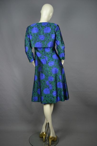 MODE VINTAGE Ensemble de couturière de quartier des années 60 robe et boléro, en...