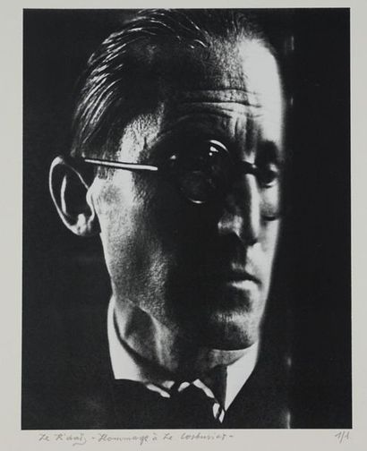 Joseph KADAR "Tribute to Le corbusier" Silkscreen Signed, numbered 1/1. 50 x 40.