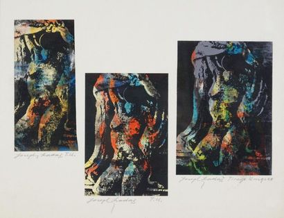 Joseph KADAR Untitled Silkscreen Single print, signed, (framed) 25 x 32 cm