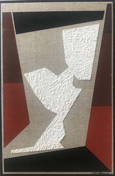 Joseph KADAR "Sandbourg" collage 45 x 29,5