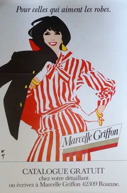GRUAU René (1909-2004) (2 affiches) MARCELLE GRIFFON. « IMPECCABLE » et « CATALOGUE...
