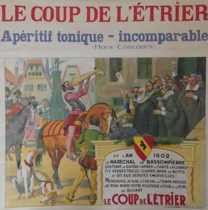ANONYME (4 affiches) LIQUEUR DIGESTIVE ORIGAN DU COMTAT, Avignon Moullot Fils Ainé,...
