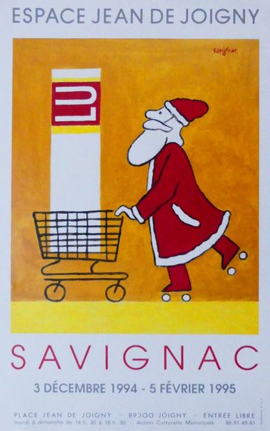 SAVIGNAC Raymond (6 affichettes) LOTERIE NATIONALE – ESPACE JEAN DE JOIGNY (1994)...