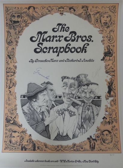 RANDALL DEIHL 
THE MARX BROS SCRAPBOOK. »GROUCHO MARX and Richard Anobile » Printed...