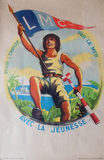 DIVERS (2 affiches) 
FRONT NATIONAL. « FN » et IGERL Paul « LMC. Pour l’empire par...