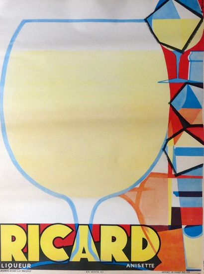 RICARD (3 affichettes) RICARD ANISETTE & Charles FIDANI. « Rejoneador de Toros »...