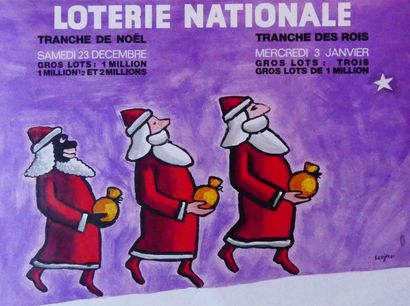 SAVIGNAC Raymond (6 affichettes) LOTERIE NATIONALE – ESPACE JEAN DE JOIGNY (1994)...