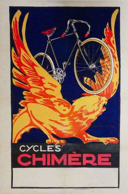 DUVIVIER C CYCLES CHIMÈRE Société Française d’imprimerie d’Angers – 90 x 62 cm –...
