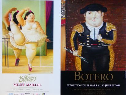 DIVERS (5 affiches et affichettes) BARCELO (1)- BOTERO (d’après) (2) – CUECO (1)...
