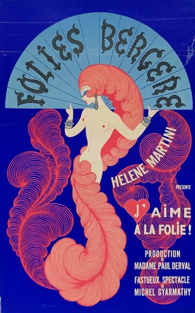 ERTÉ (1892-1990) (2 affichettes) FOLIES BERGERE. « FOLIES EN FOLIE » et « J’AIME...