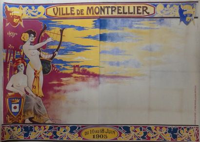 BACUS VILLE DE MONTPELLIER 1905 Affiches illustrées – Firmin, Montane, Sicardi, Montpellier...