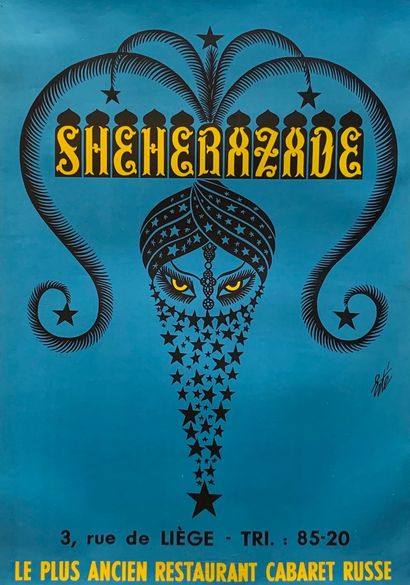 ERTE (1892-1990) SHEHERAZADE. « Le plus ancien RESTAURANT CABARET RUSSE » Sans mention...