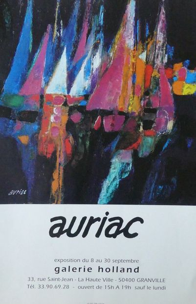 AURIAC Jacques (1922-2003) (3 lithographies et 1 affichette) Lithographies sur papier...