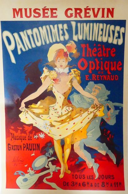 D’APRÈS CHERET MUSÉE GRÉVIN.PANTOMIMES LUMINEUSES. Reproduction litho – Parison-Décor...